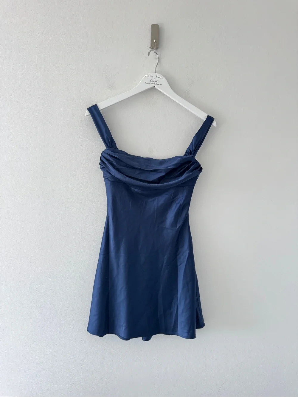 PRINCESS POLLY Zabbarra Off The Shoulder Mini Dress in Navy 4